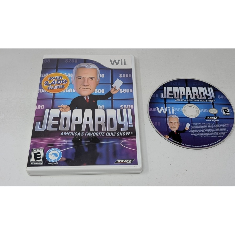 Jeopardy (Nintendo Wii, 2010) Case‎ & Manual